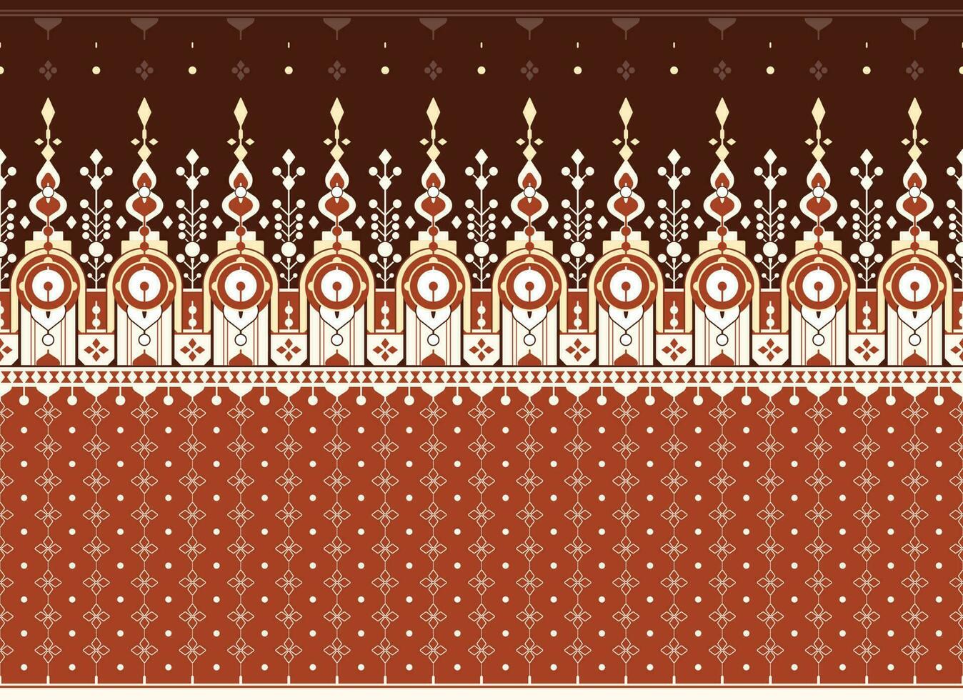 geometric ethnic fabric pattern for cloth carpet wallpaper background wrapping etc. vector