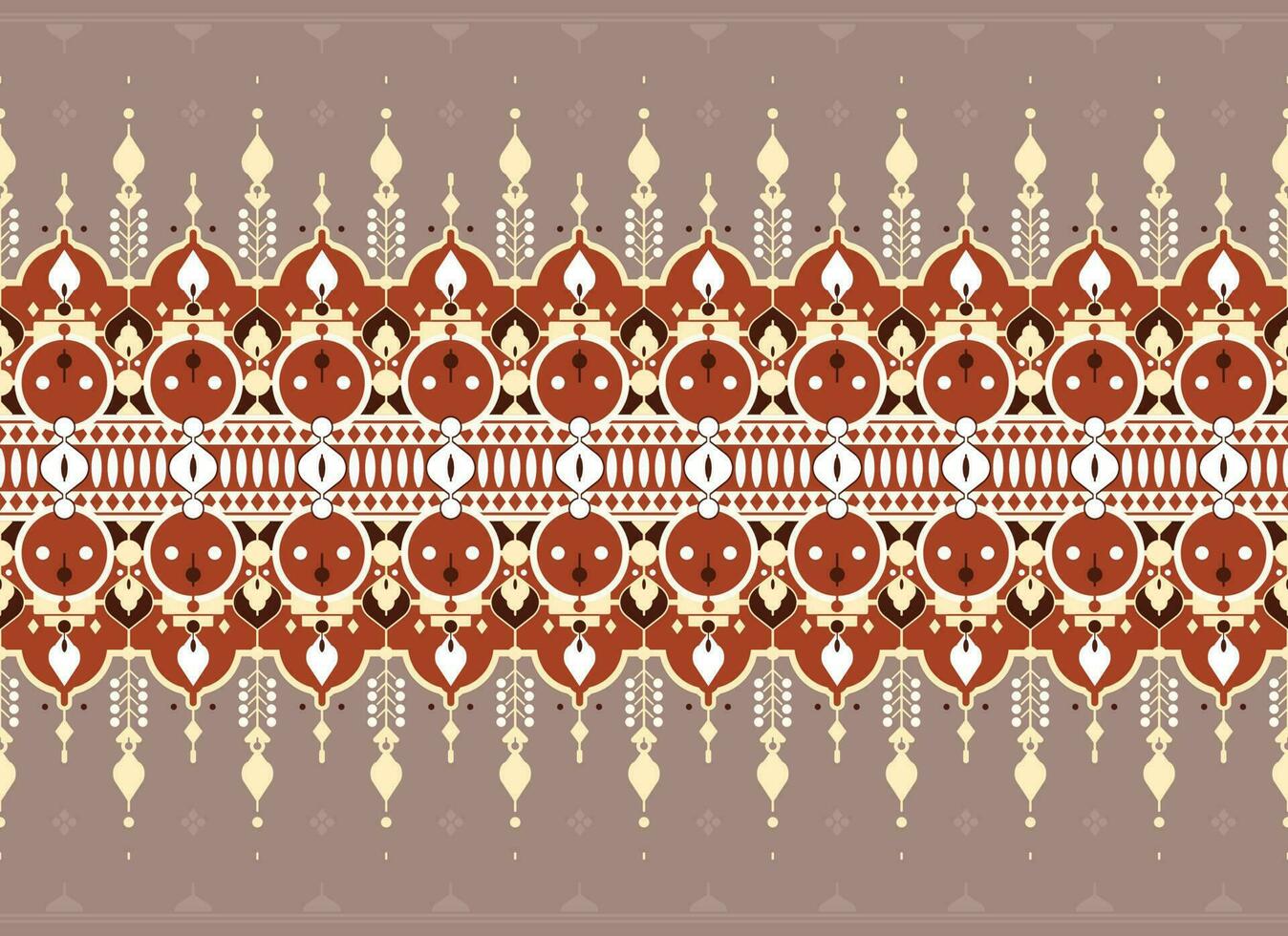 geometric ethnic fabric pattern for cloth carpet wallpaper background wrapping etc. vector