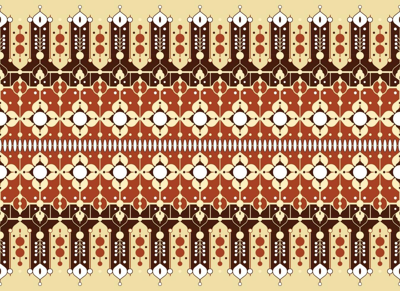 geometric and flower ethnic fabric pattern for cloth carpet wallpaper background wrapping etc. vector