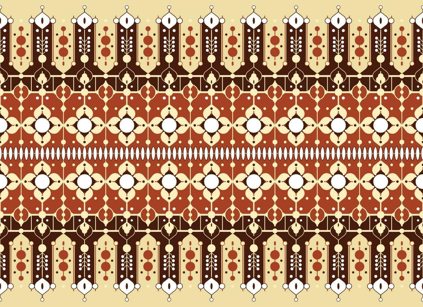 geometric and flower ethnic fabric pattern for cloth carpet wallpaper background wrapping etc. vector