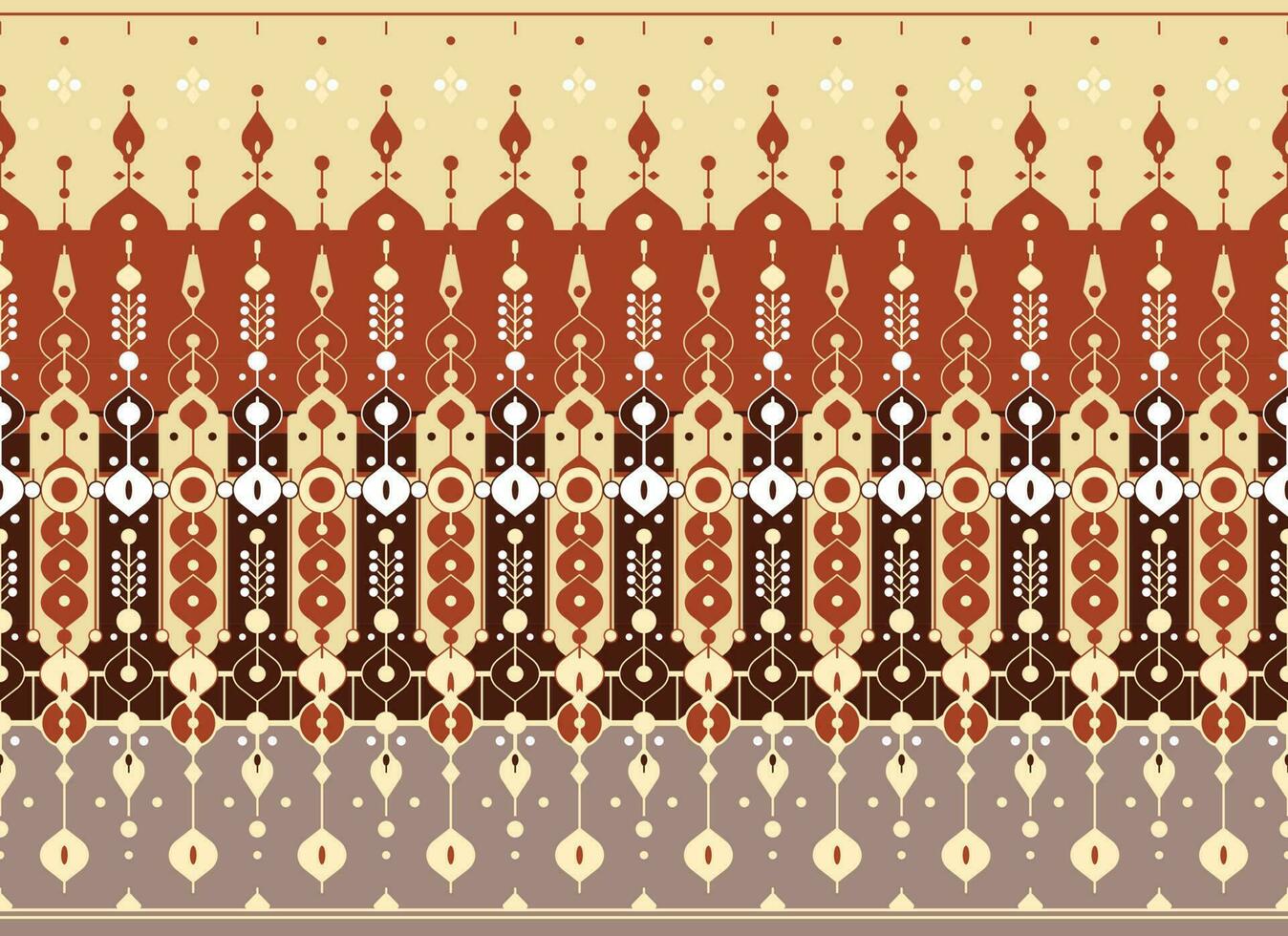 geometric ethnic fabric pattern for cloth carpet wallpaper background wrapping etc. vector