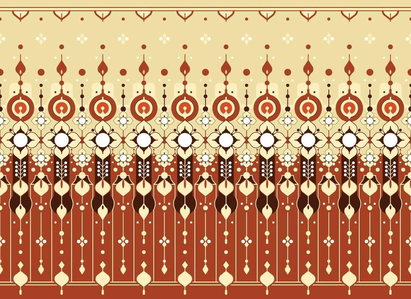 geometric and flower ethnic fabric pattern for cloth carpet wallpaper background wrapping etc. vector