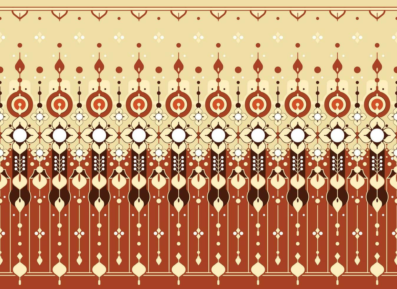 geometric and flower ethnic fabric pattern for cloth carpet wallpaper background wrapping etc. vector