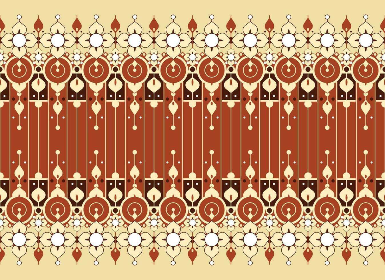 geometric and flower ethnic fabric pattern for cloth carpet wallpaper background wrapping etc. vector