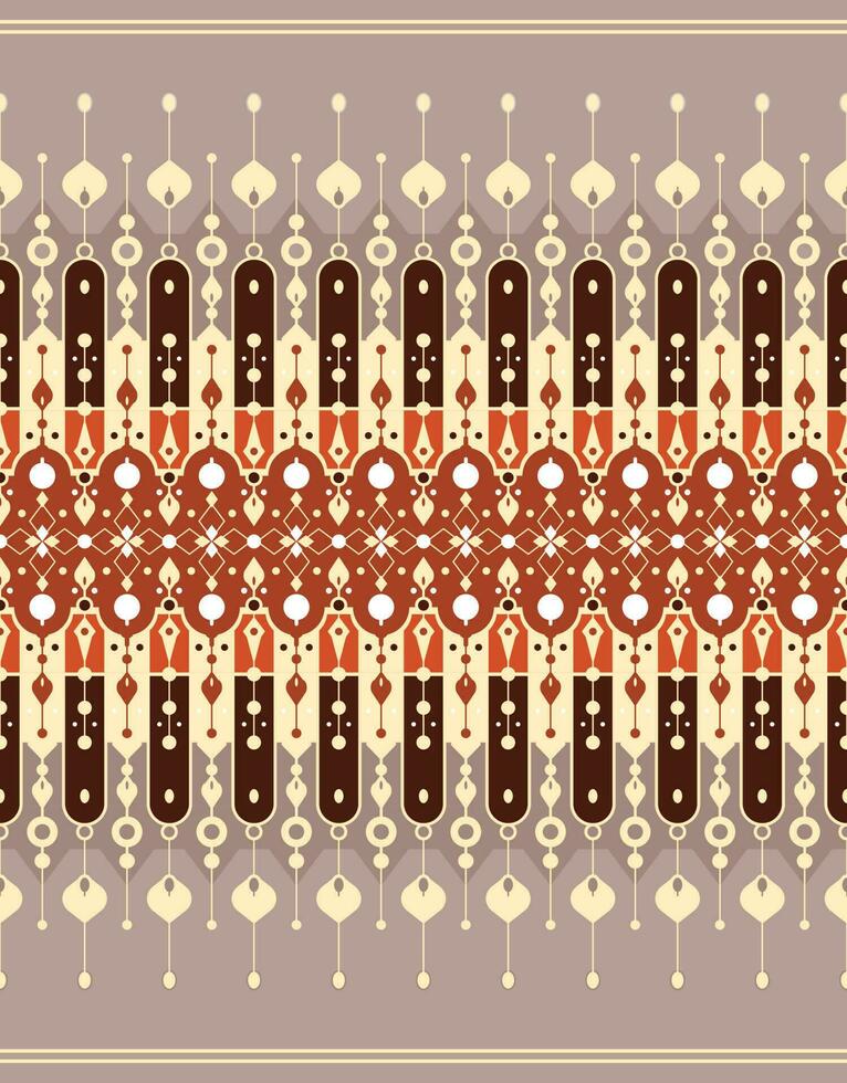 geometric ethnic fabric pattern for cloth carpet wallpaper background wrapping etc. vector