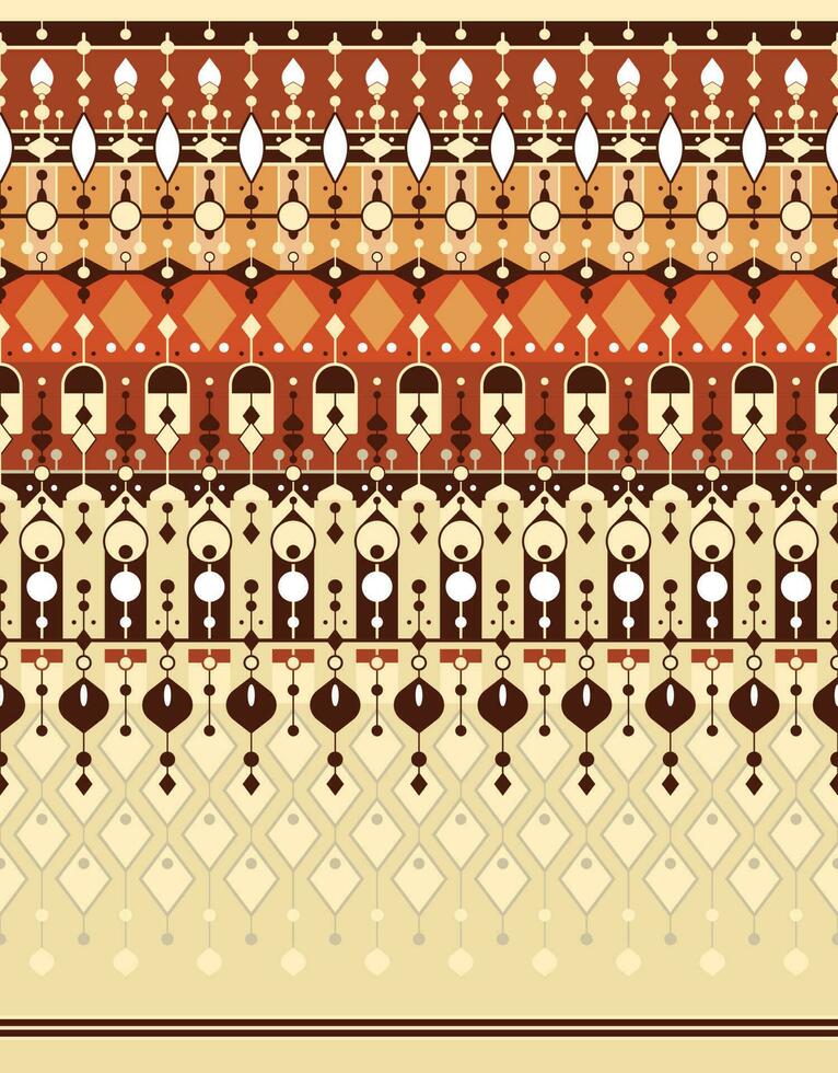 geometric ethnic fabric pattern for cloth carpet wallpaper background wrapping etc. vector