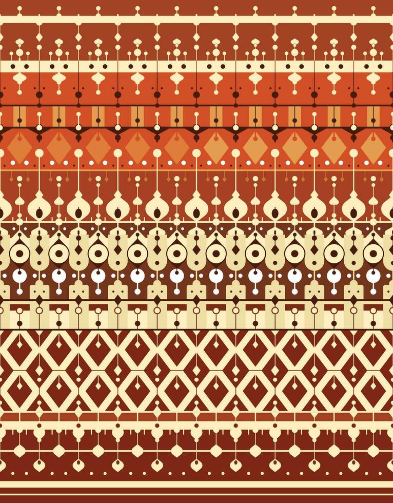 geometric ethnic fabric pattern for cloth carpet wallpaper background wrapping etc. vector