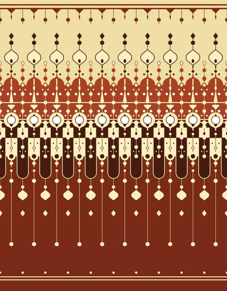 geometric ethnic fabric pattern for cloth carpet wallpaper background wrapping etc. vector