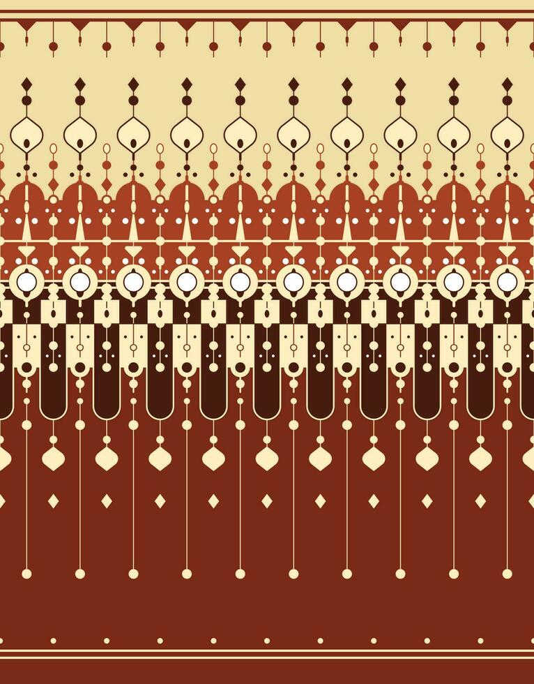 geometric ethnic fabric pattern for cloth carpet wallpaper background wrapping etc. vector