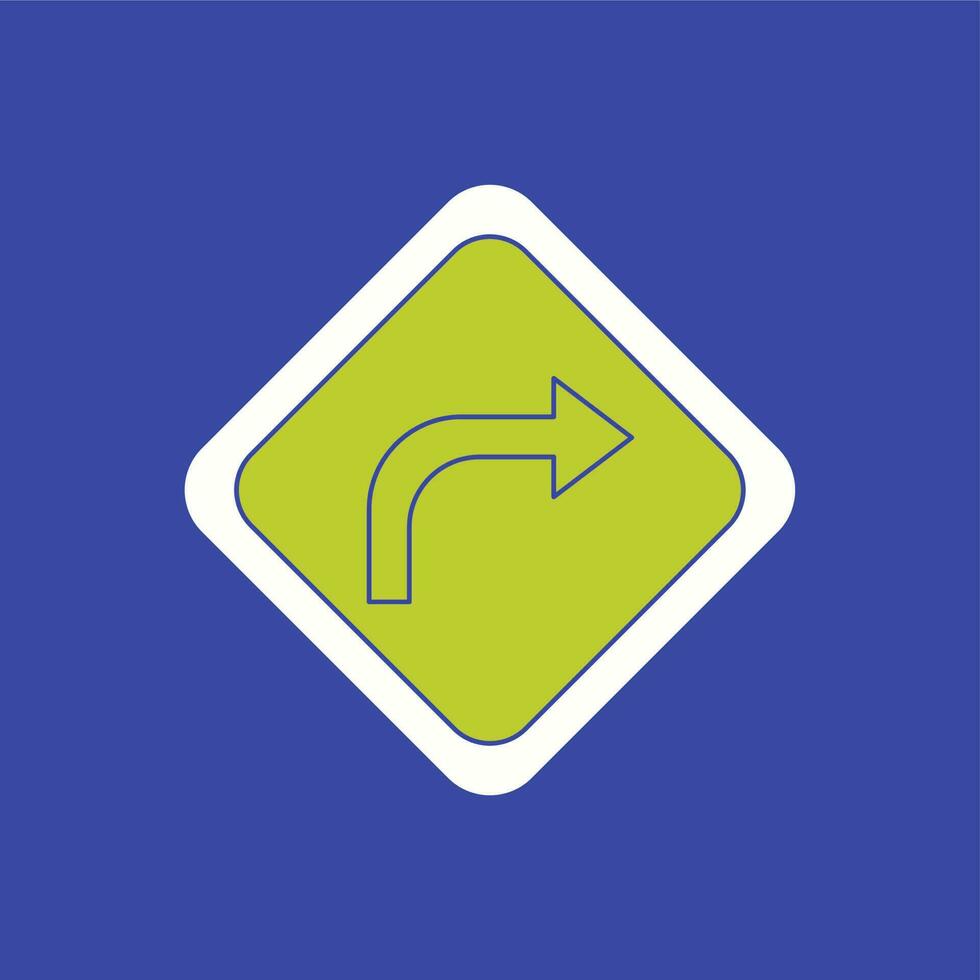 Right Turn Vector Icon