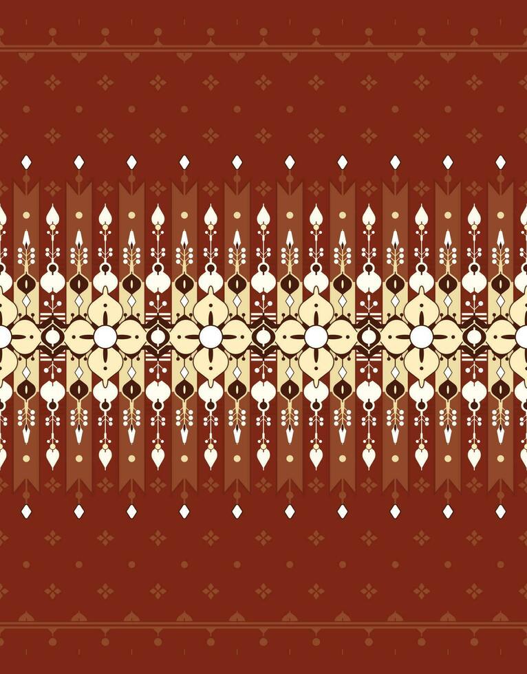 geometric and flower ethnic fabric pattern for cloth carpet wallpaper background wrapping etc. vector