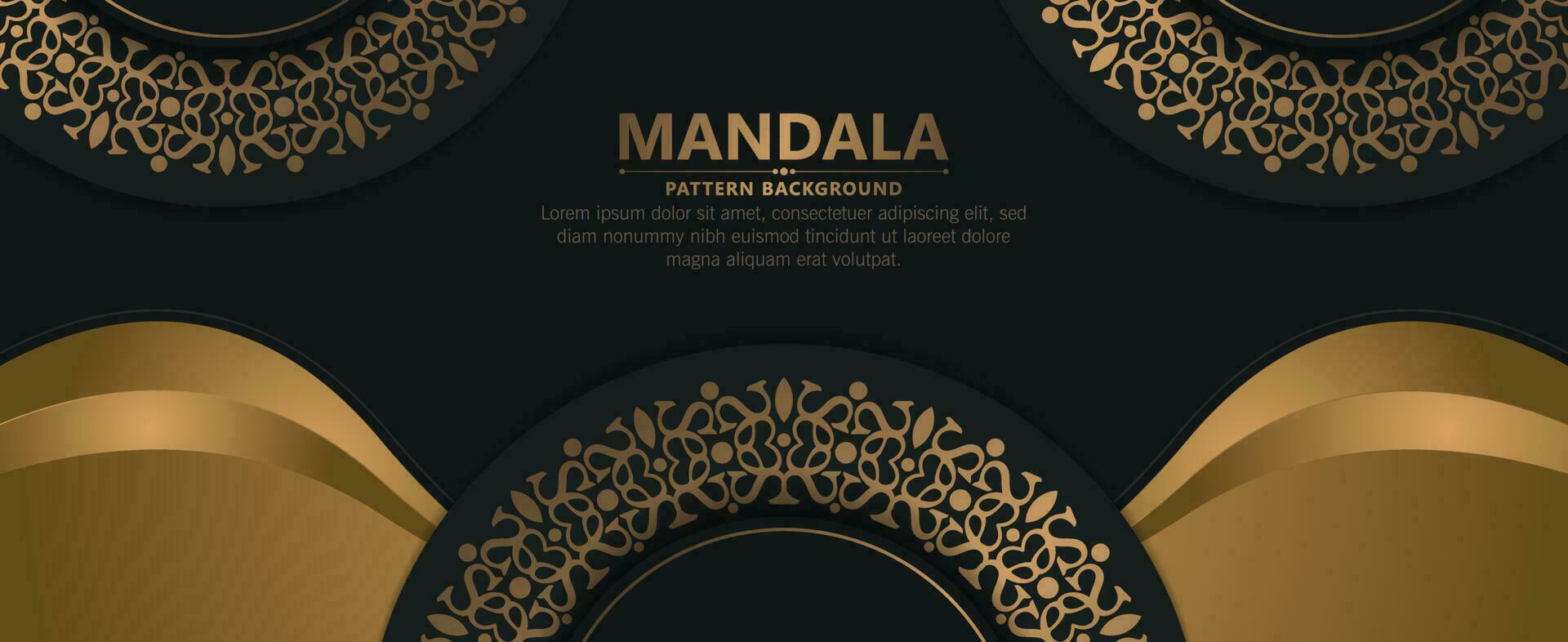 Fondo de mandala ornamental de lujo con estilo de patrón oriental islámico árabe premium vector