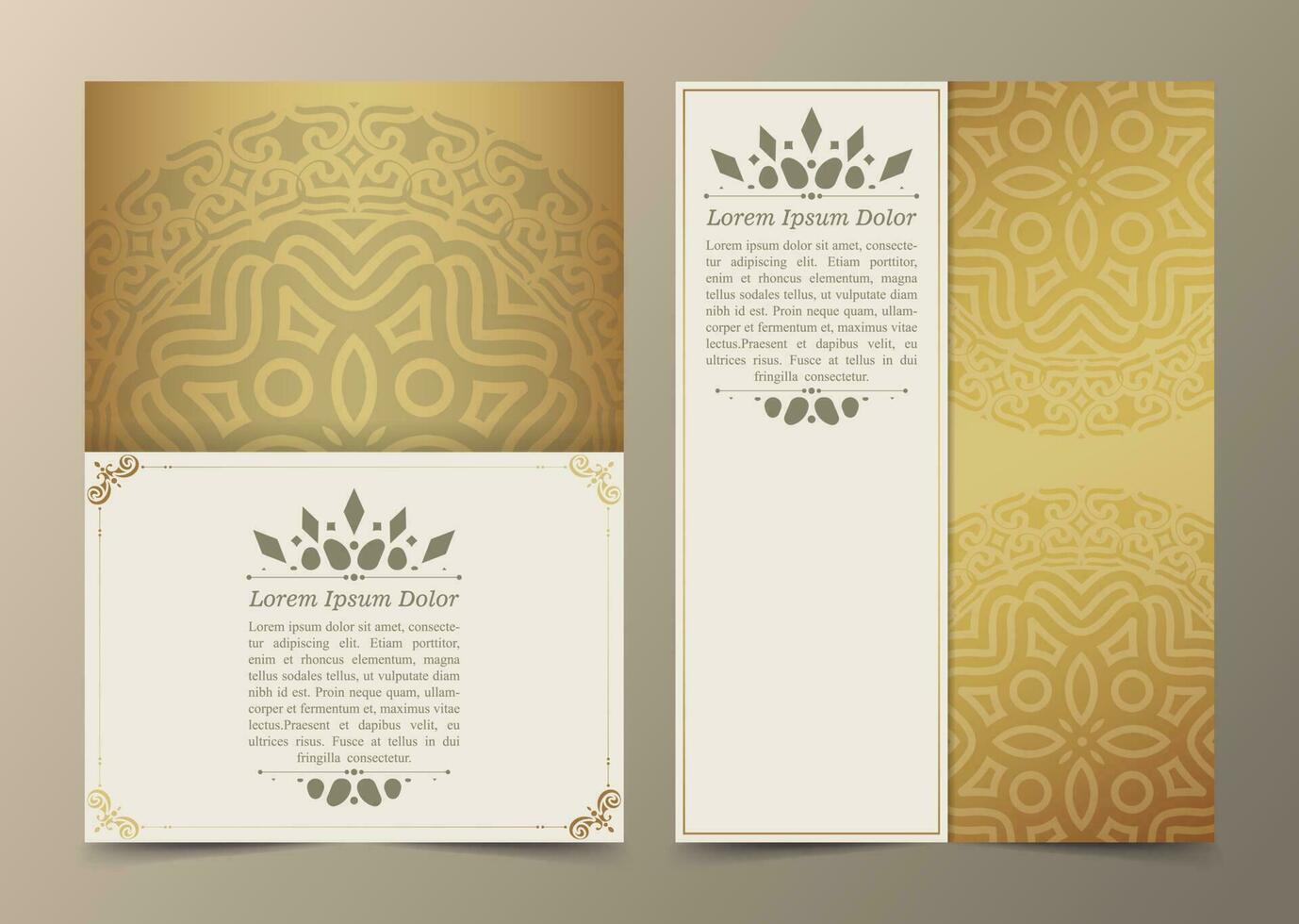 Luxury ornament greeting card vector template. Retro wedding invitation, advertising or other design and place for text