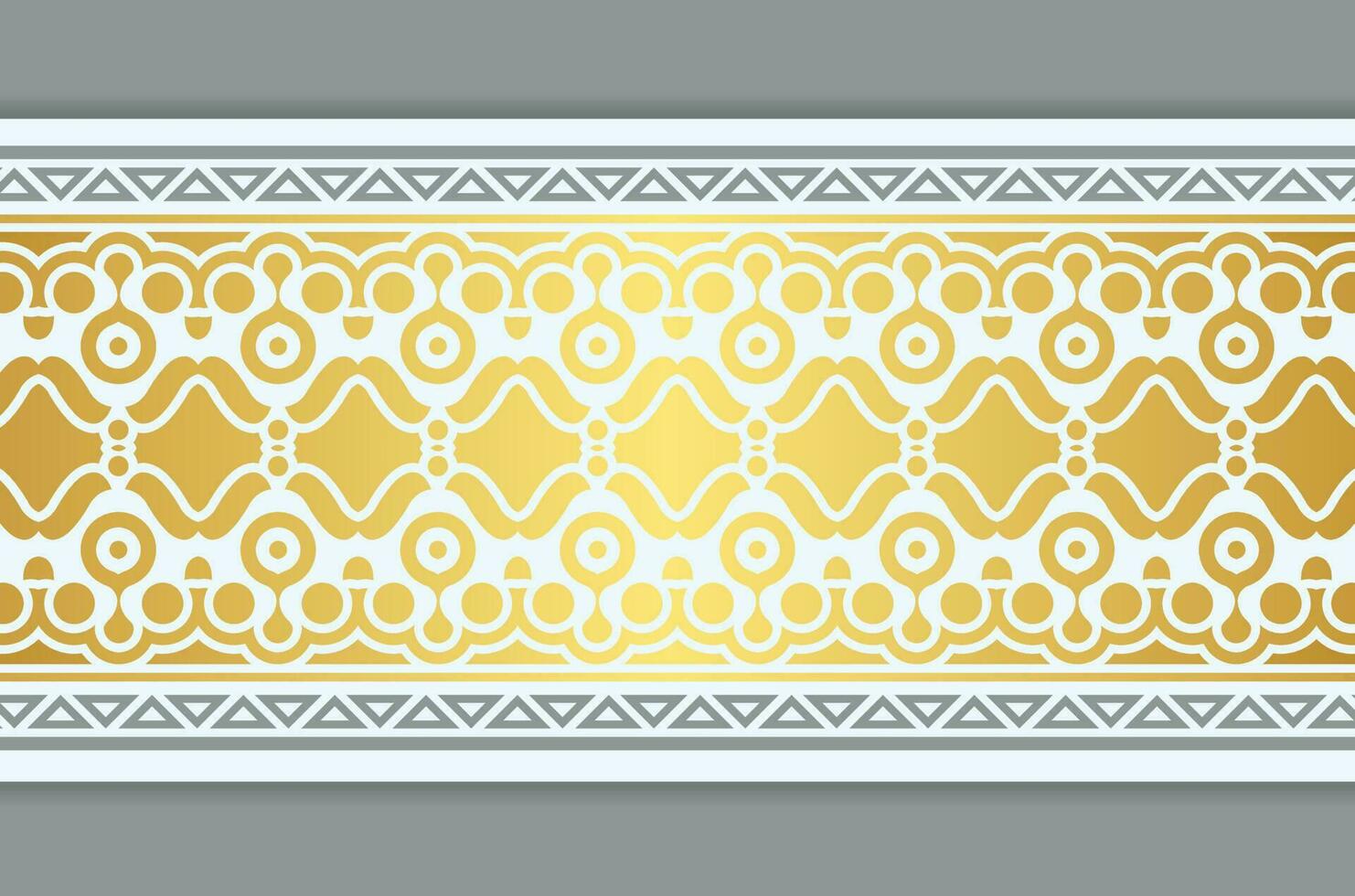 Elegant golden ornamental border template vector