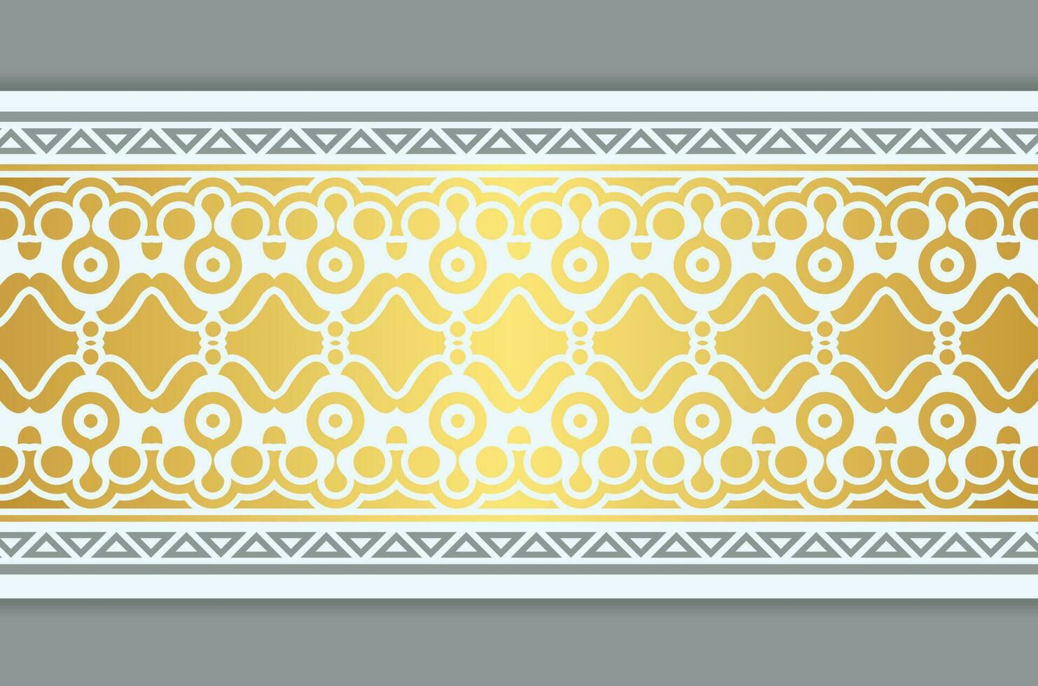 elegante plantilla de borde ornamental dorado vector