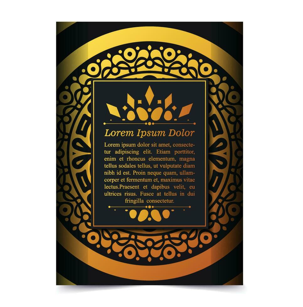luxury cover background with mandala vector