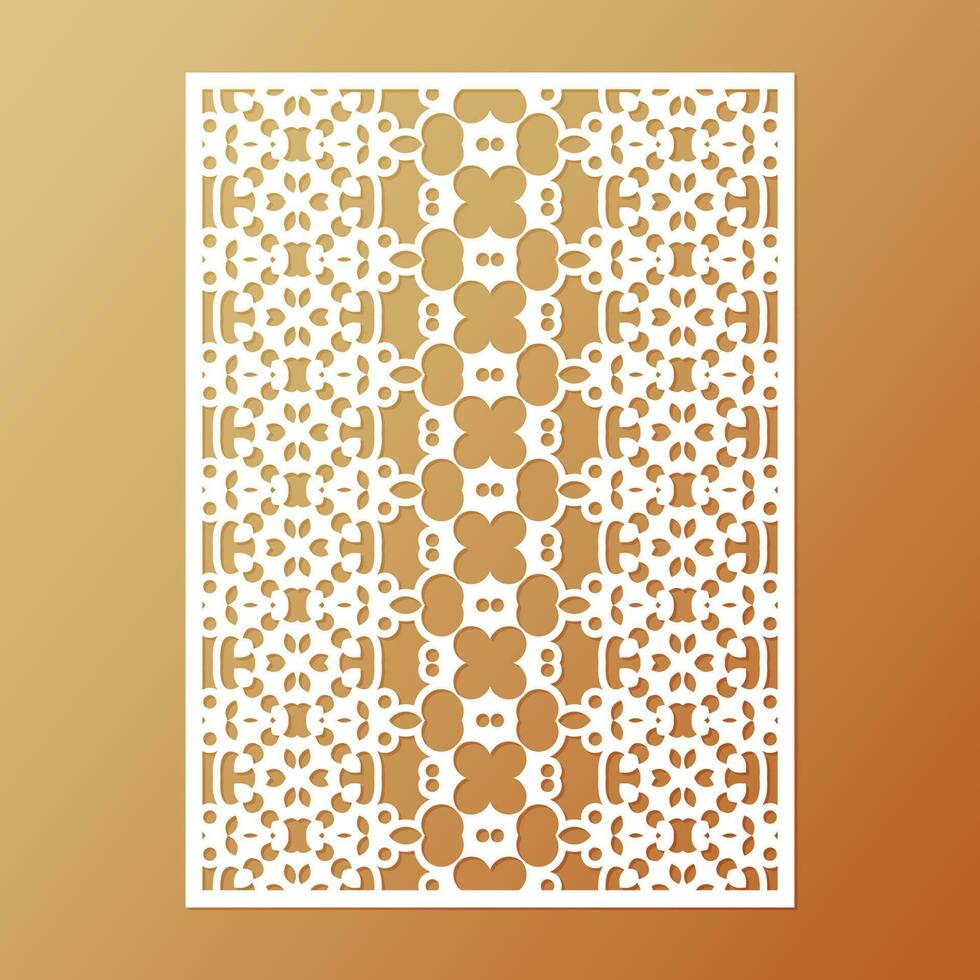 seamless die cut decorative pattern template vector
