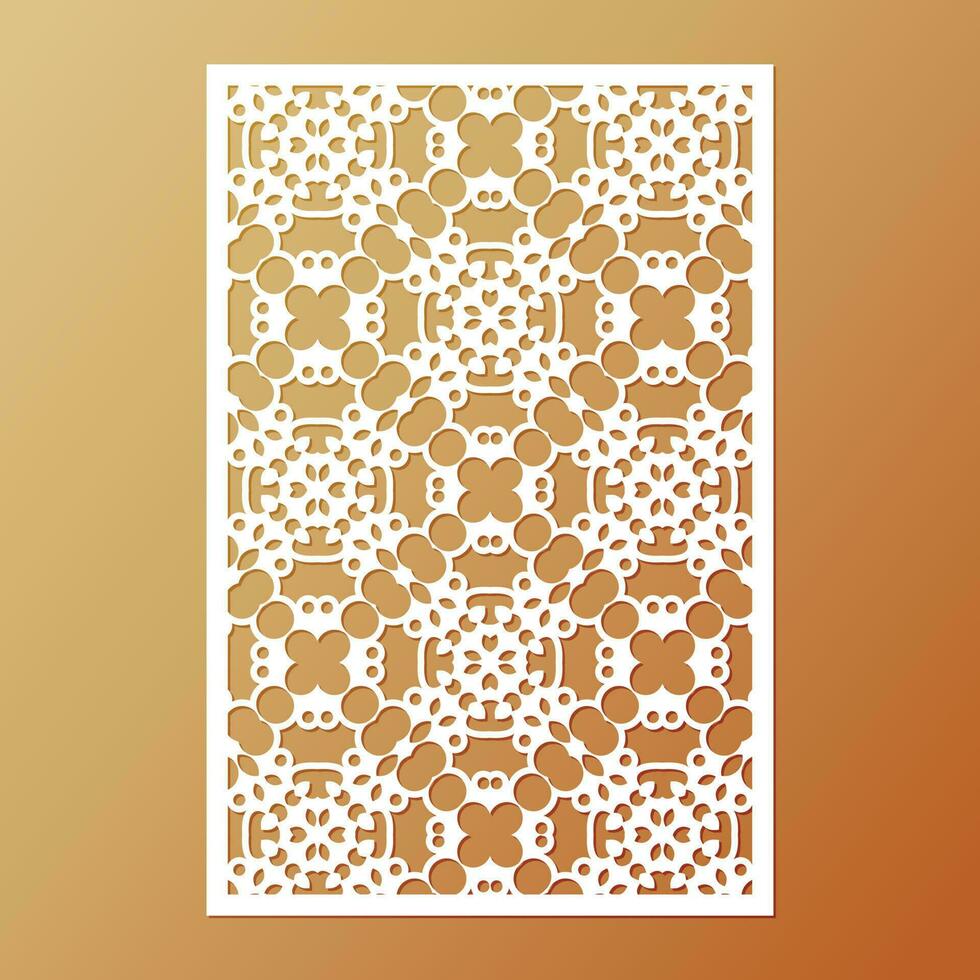 seamless die cut decorative pattern template vector