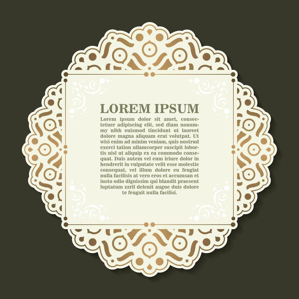 Calligraphic square ornament frame lines vector