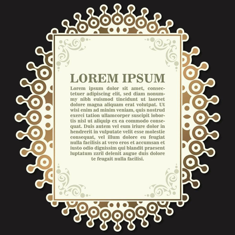 Calligraphic square ornament frame lines vector