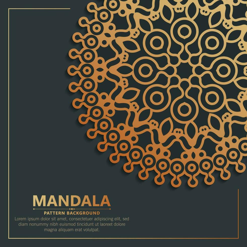 Fondo de mandala ornamental de lujo con estilo de patrón oriental islámico árabe premium vector