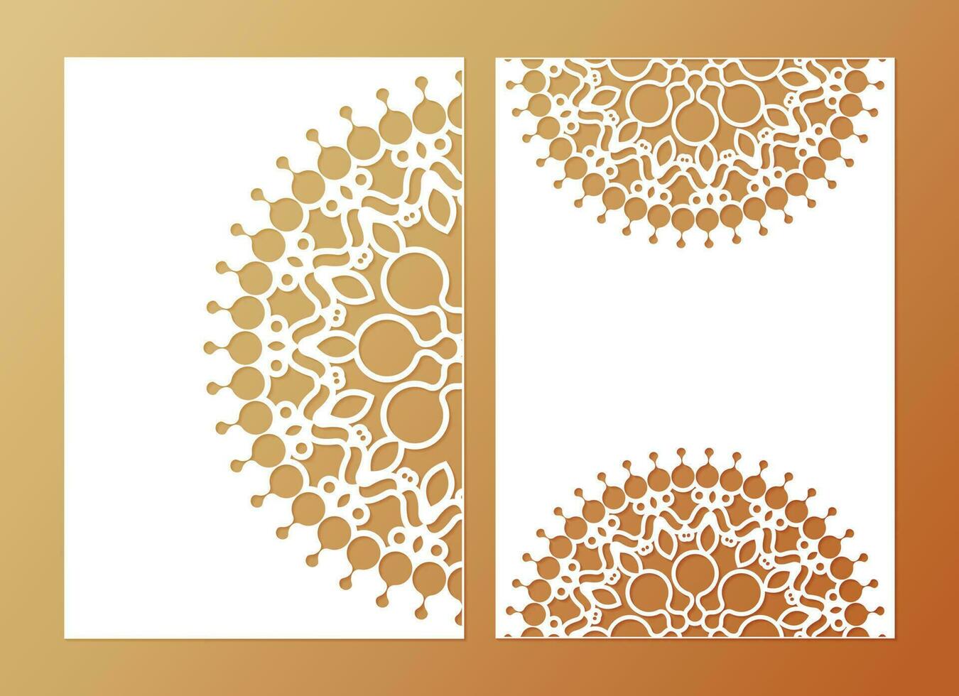 seamless cut mandala decorative pattern template vector