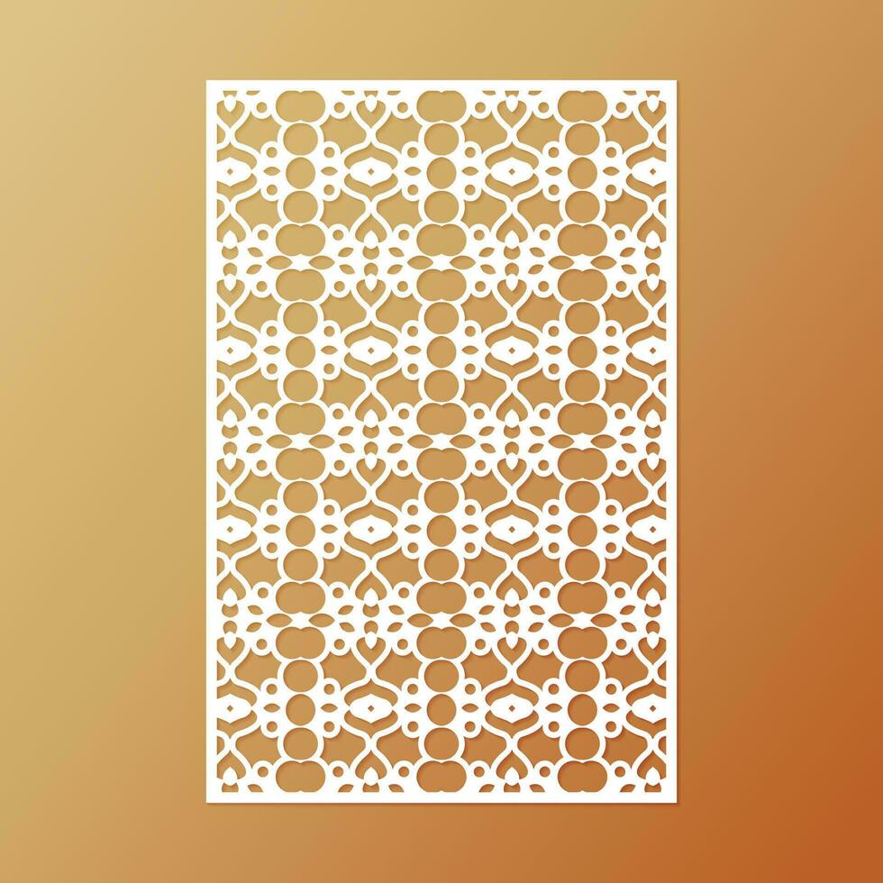seamless die cut decorative pattern template vector