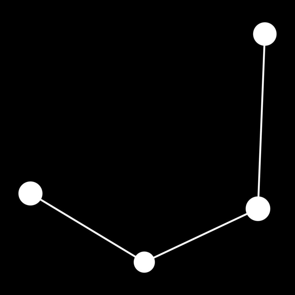 Mensa constellation map. Vector illustration.