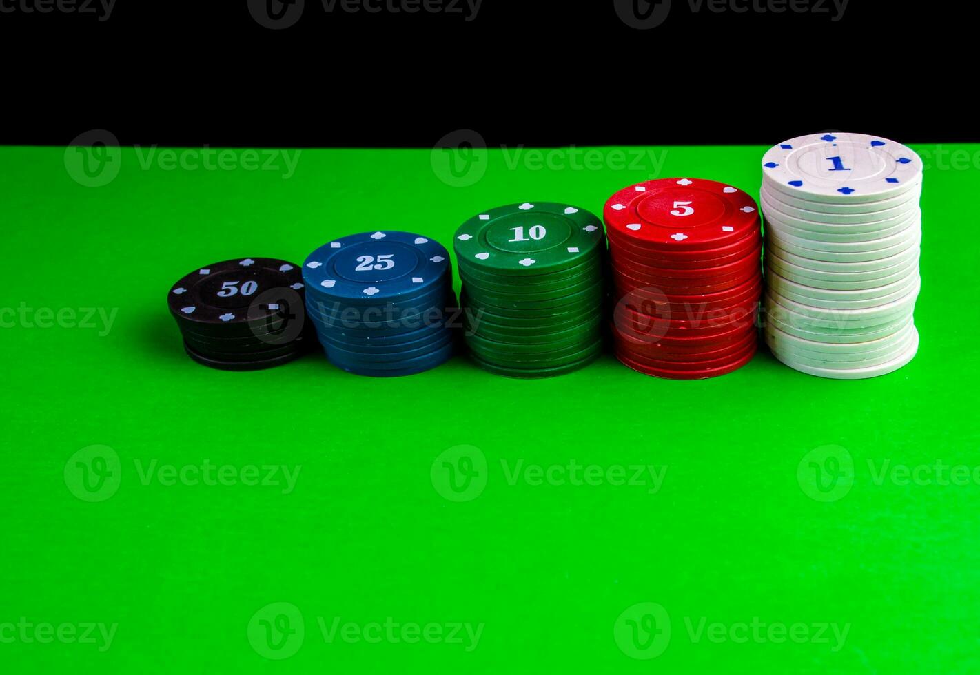 Poker game, stacks of chips. photo