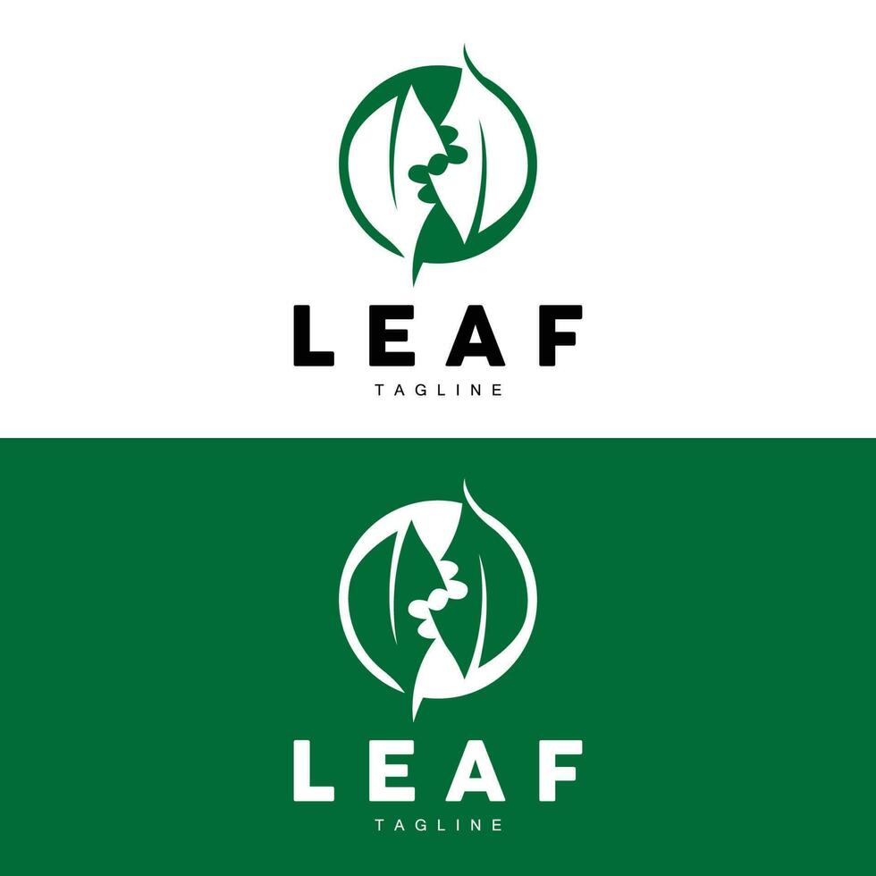 verde hoja logo, ecología natural planta vector, naturaleza diseño, ilustración modelo icono vector