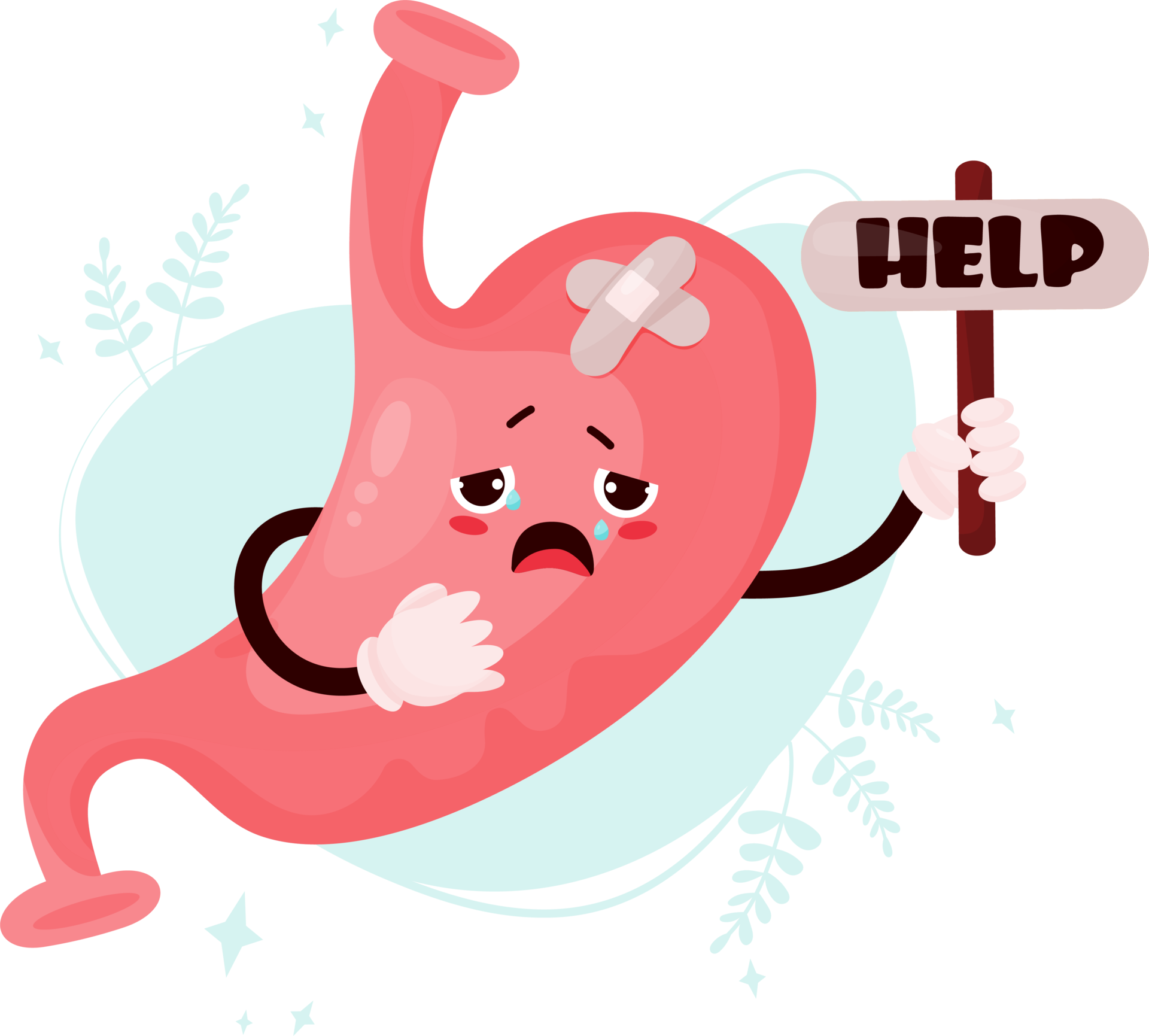 sad cartoon stomach asking for help 23367136 PNG