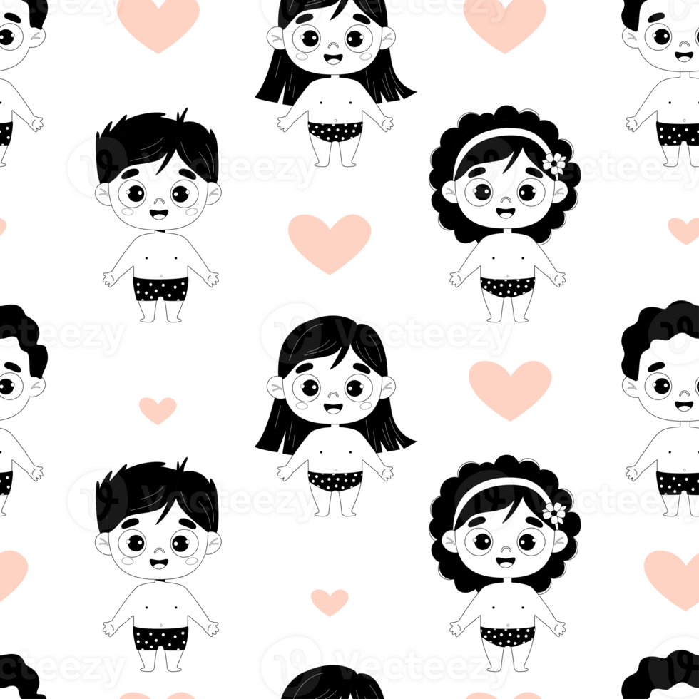 kids seamless pattern png