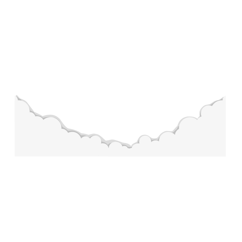 Cloud border with shadow png