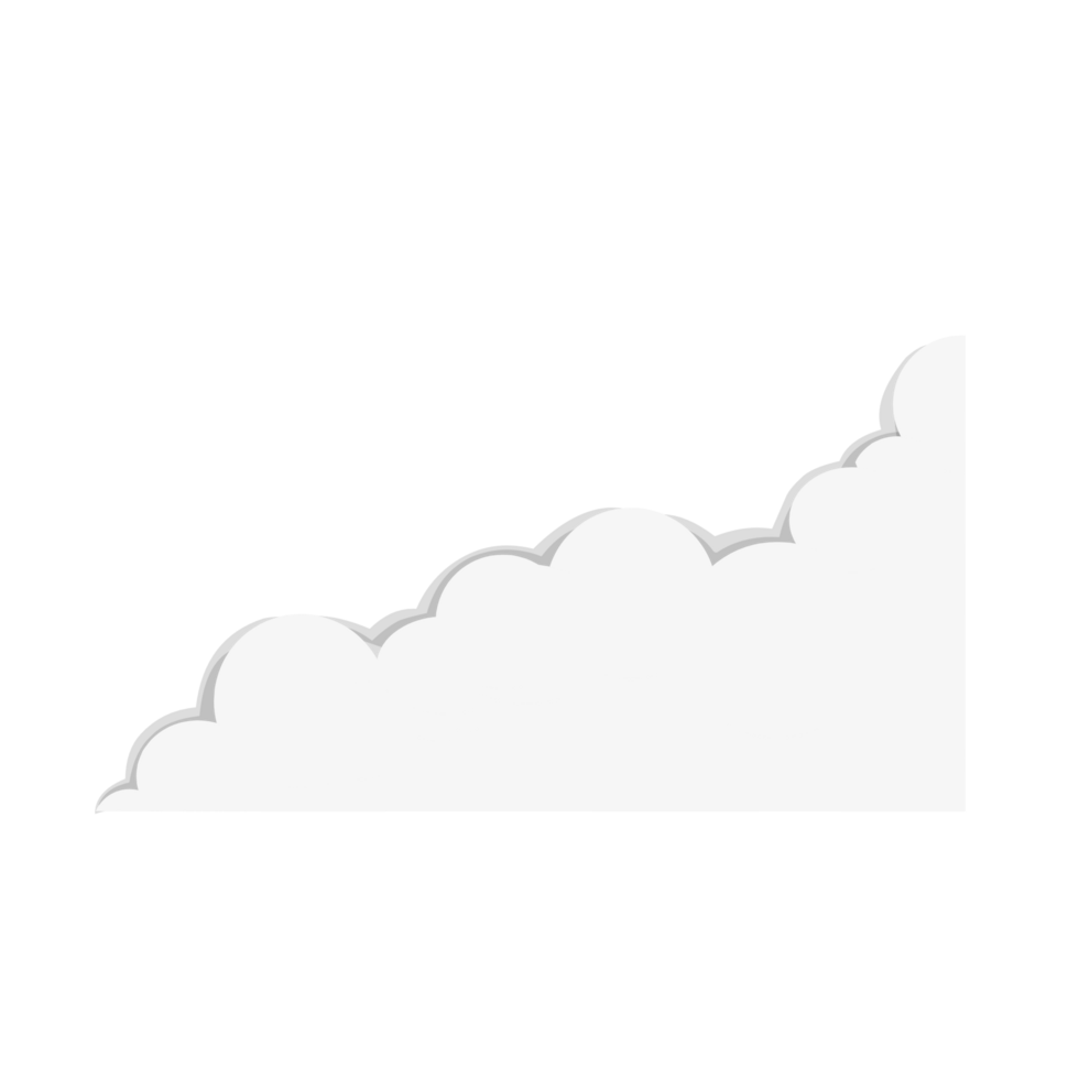 Cloud border with shadow png