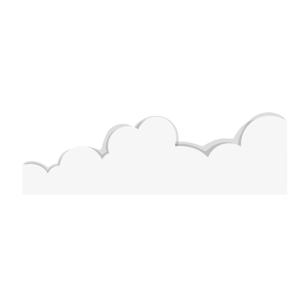 Cloud border with shadow png