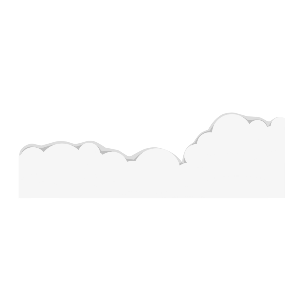Cloud border with shadow png