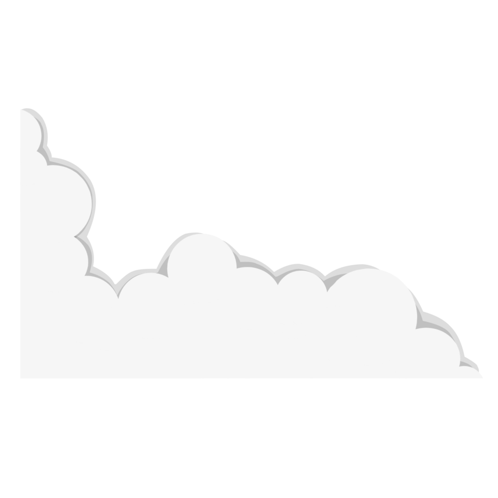 Cloud border with shadow png