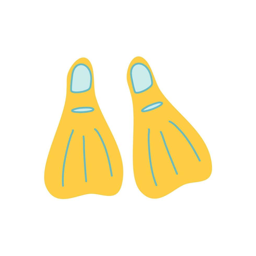 hand drawn diving elements vector