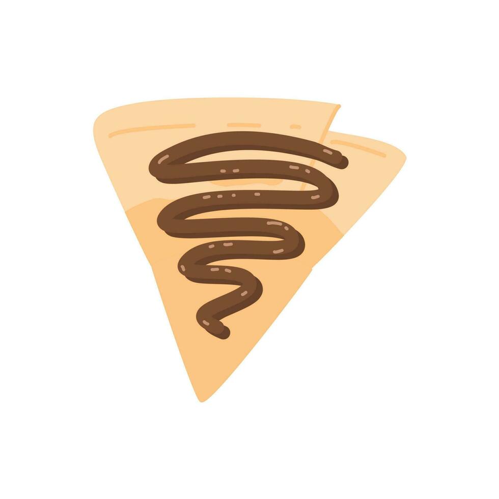 crepe with chocolate vector