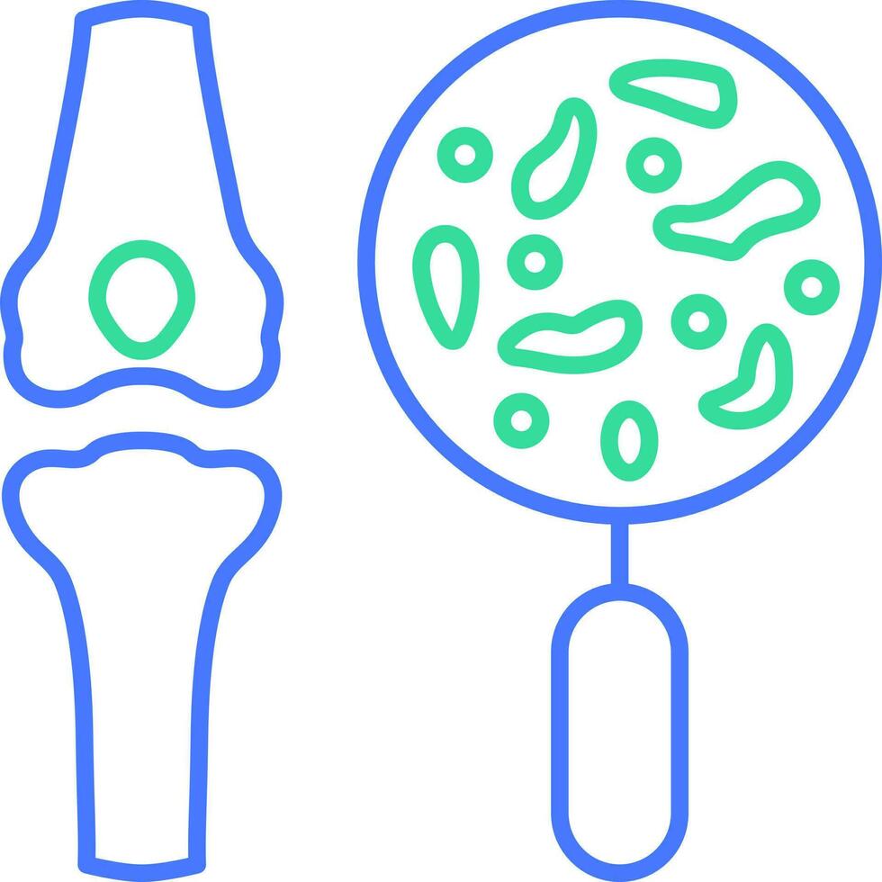 bone density line icon vector