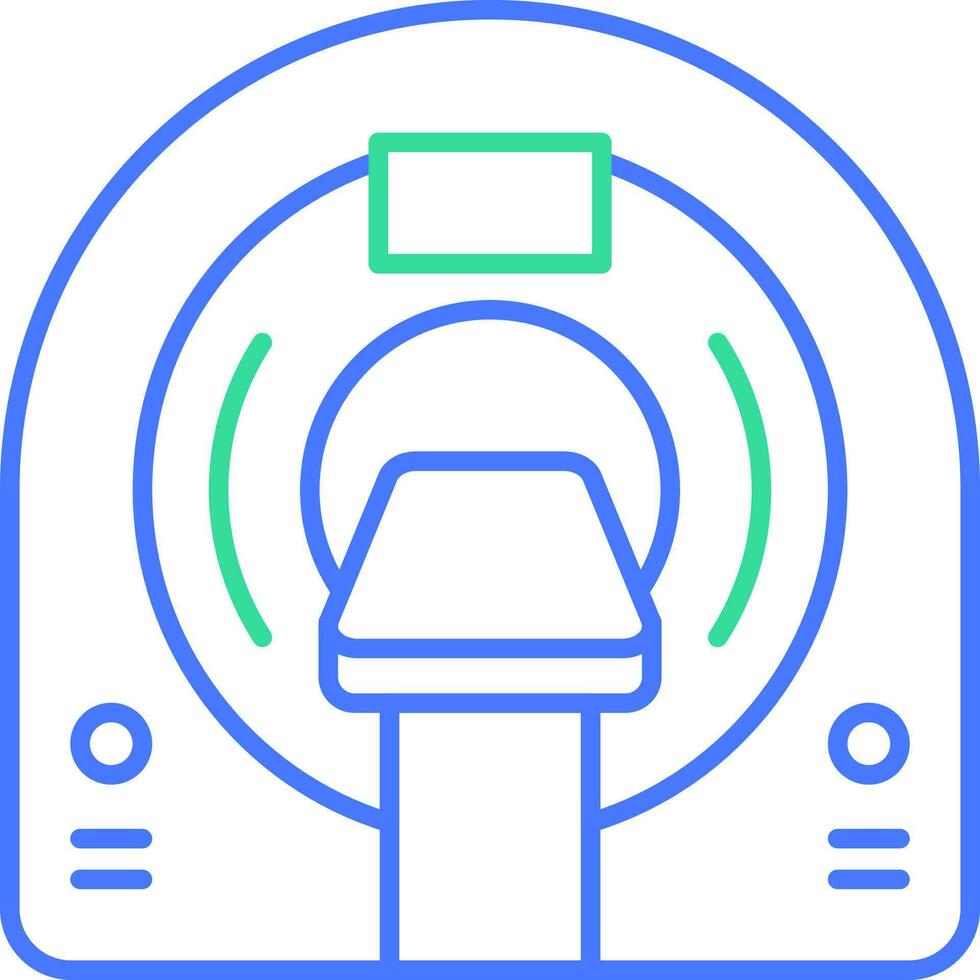 CT Scan line icon vector