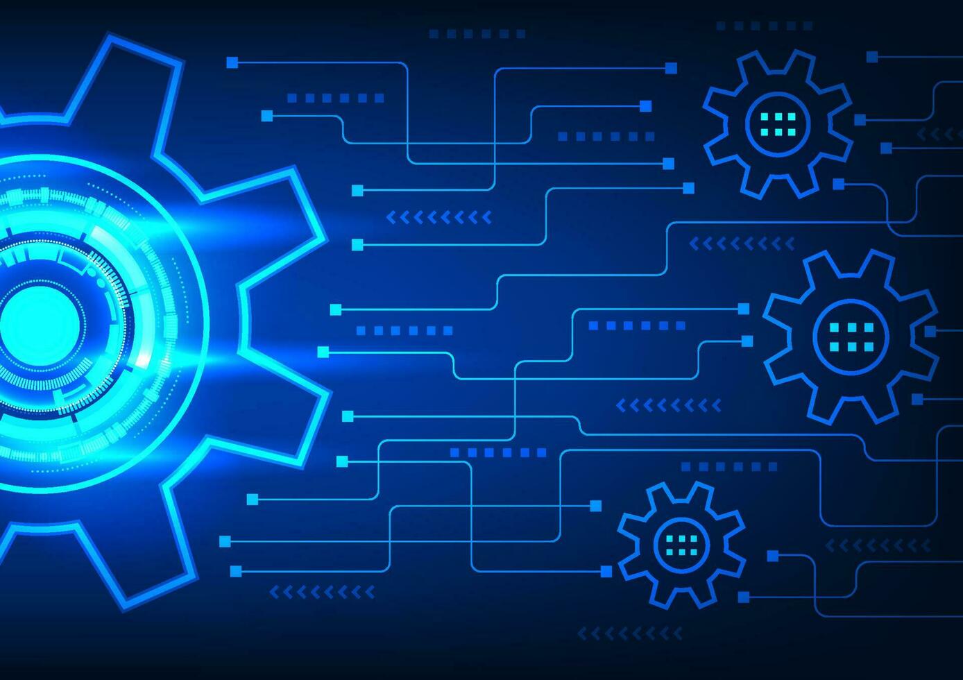 Technology circle center of the technological system is the processor that receives information and sends it out to the command execution system, acting like the brain is executing through the nerves vector