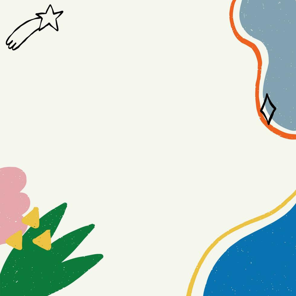 Abstract geometry shape colorful frame square vector