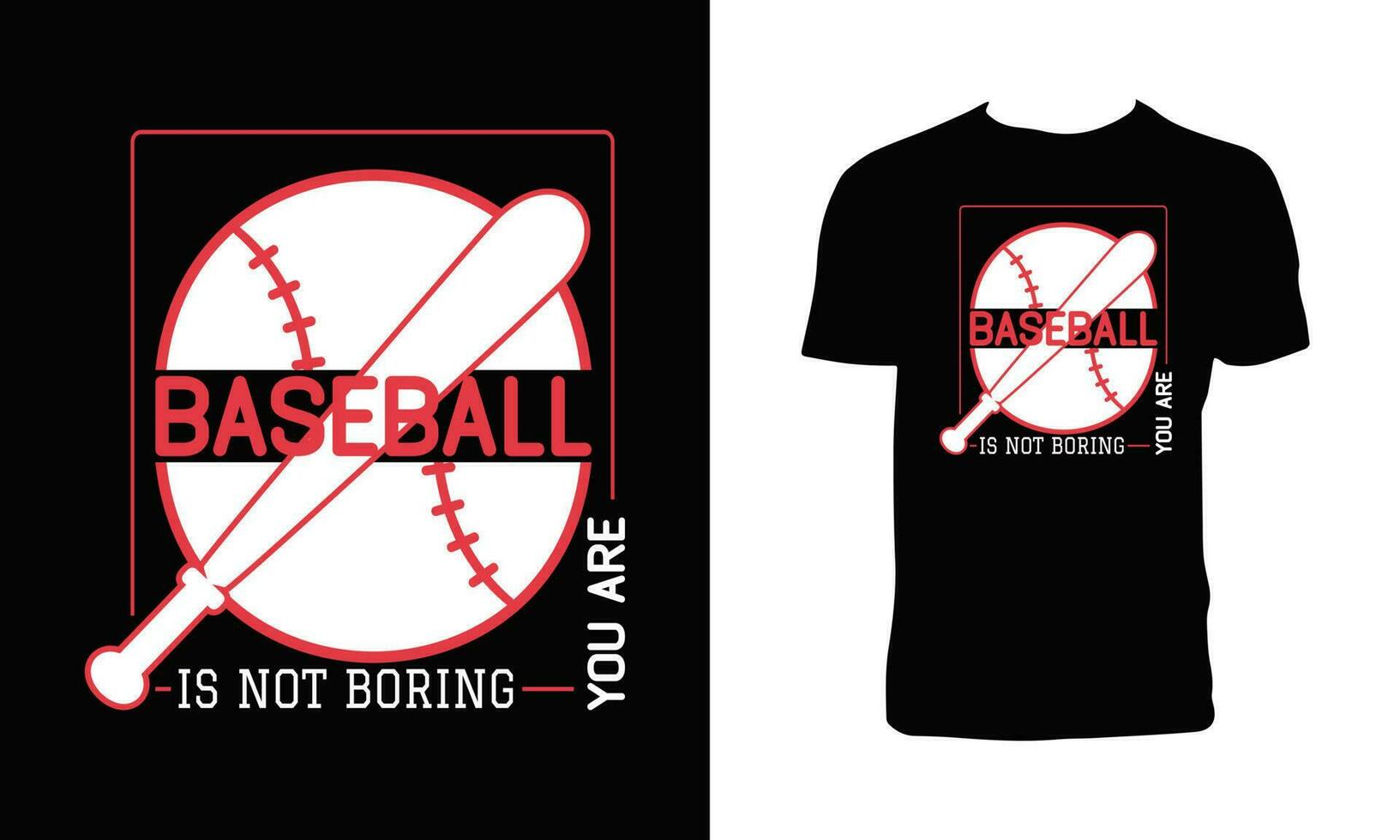 Baseball Vector T Shirt Design.