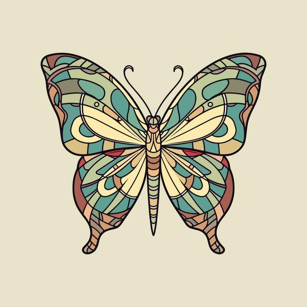 Ilustración de diseño de logotipo de mariposa vector