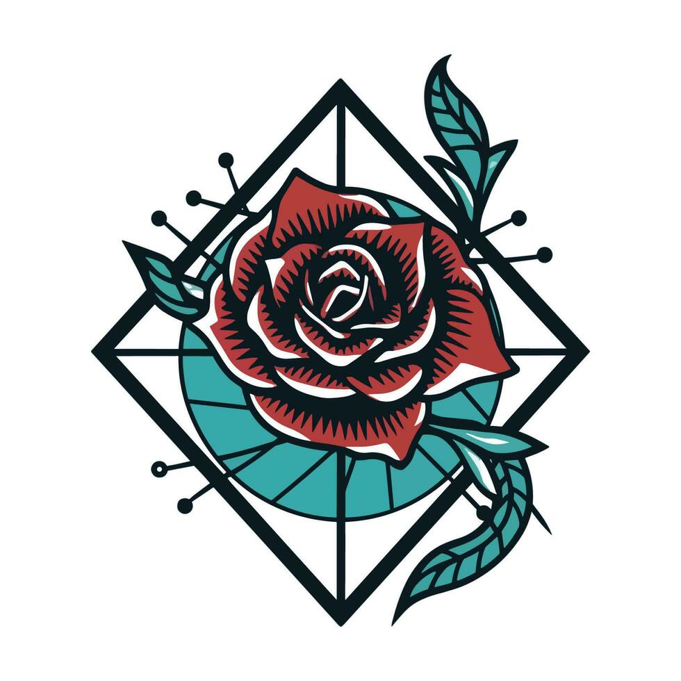 roses flower logo illustration features delicate and intricate details, perfect for creating an elegant and romantic brand image vector