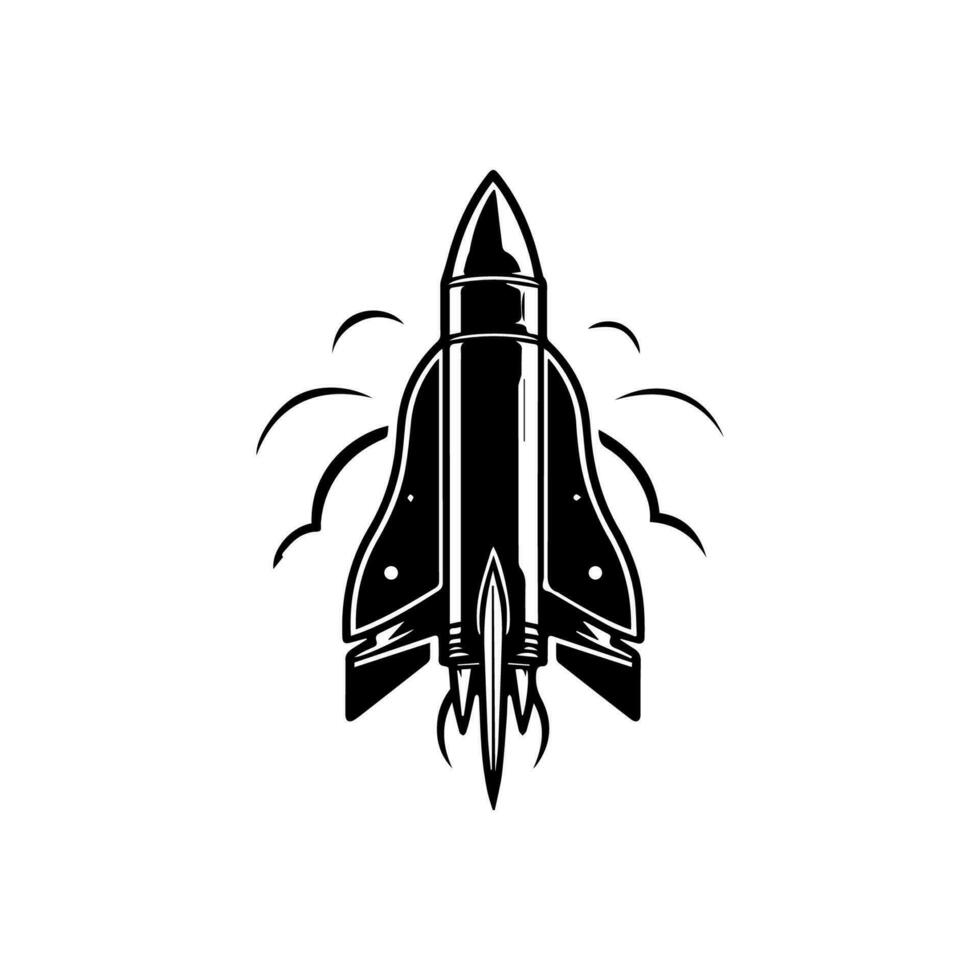 Blast off to success with our dynamic rocket logo design. This energetic illustration is perfect for brands that want to soar to new heights. vector