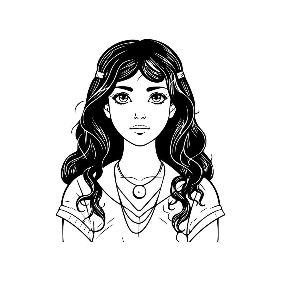 Get spellbound by our beautiful witcher girl illustration. This captivating artwork is sure to enchant fans of fantasy and magic vector