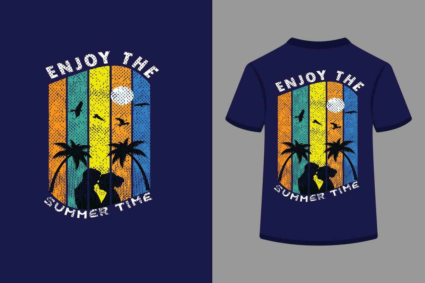 Enjoy the summer time creative typography t shirt design vector
