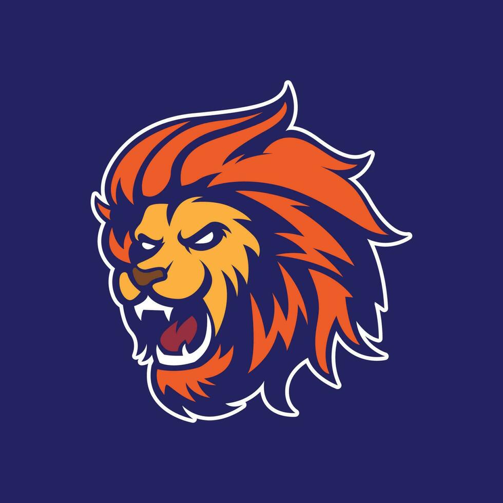 Lion roar side view for team sports or mascot vector